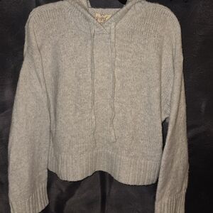 Cozy Gray Hooded Sweater